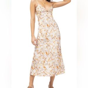 L*space floral satin dress in excellent condition